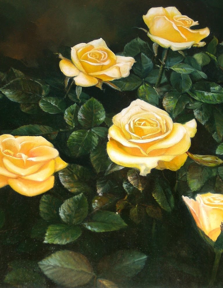 LUKISAN BUNGA | Paintings of Flowers | LUKISAN REPRO ...